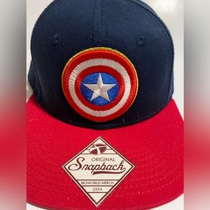 Marvel Captain America Shield Flat Bill Hat with snap back